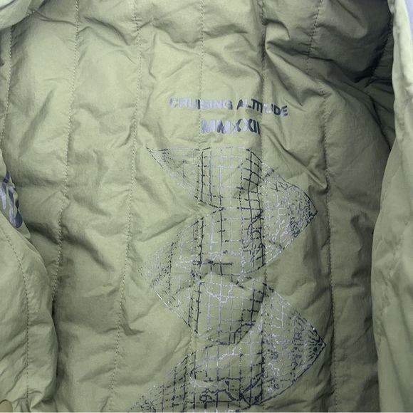 Nike Air Jordan Jacket Mens Medium Black Green Flight Heritage Reversible Liner - Picture 8 of 13